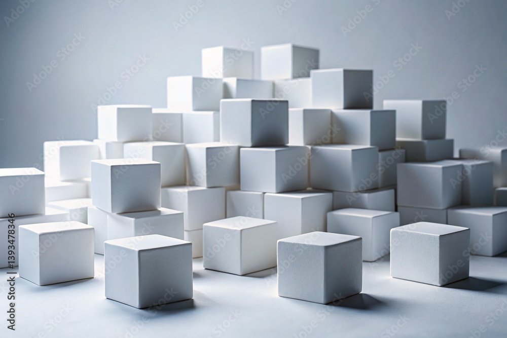 Abstract Geometric Wallpaper Minimalist White Cube Blocks for a Modern Clean Aesthetic Abstract Geometric Wallpaper Minimalist White Cube Blocks for a Modern Clean Aesthetic