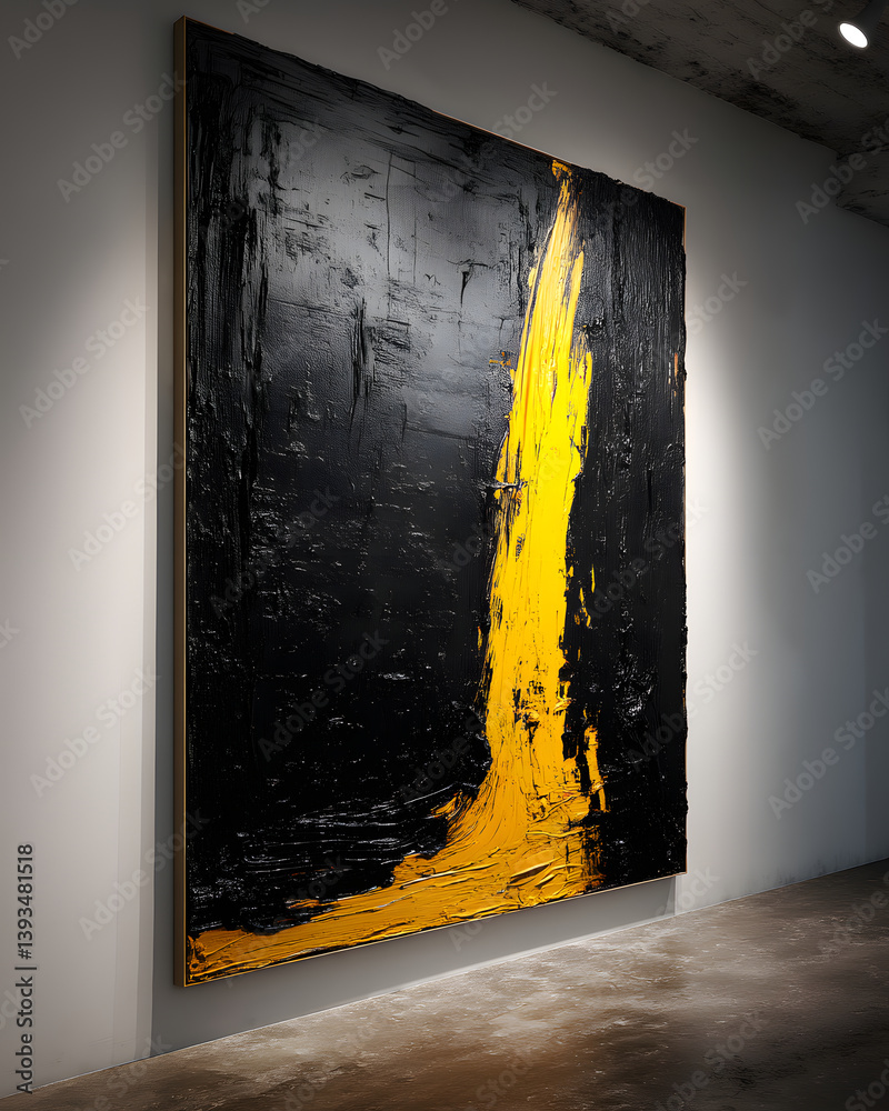 A striking contrast of black and yellow brings forth raw emotion and energy.