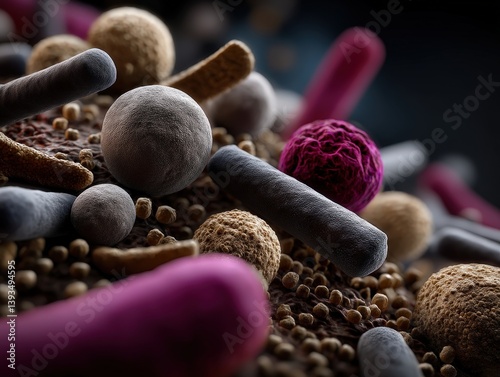 Multicolored spherical and ...