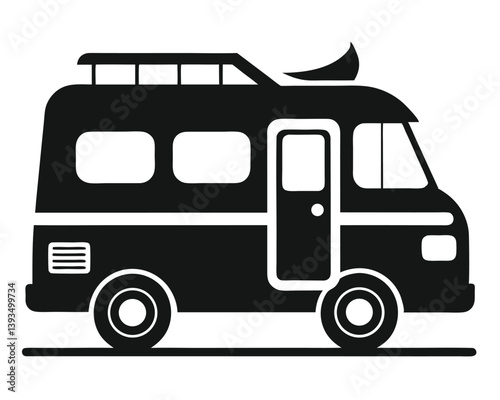 Camper van silhouette