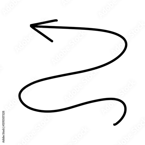 A zig-zagging Z-shaped arrow pointing left, representing redirection or change in direction.