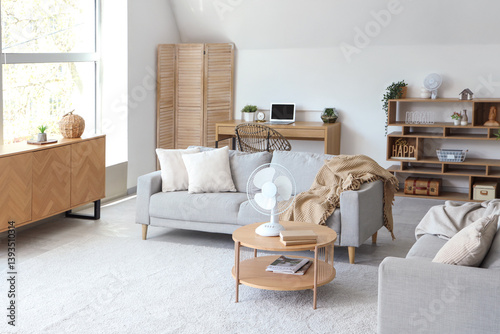 Interior of light living ro...