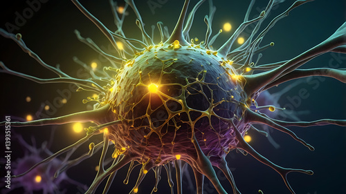 
A conceptual macro editorial image of a neurotoxin 