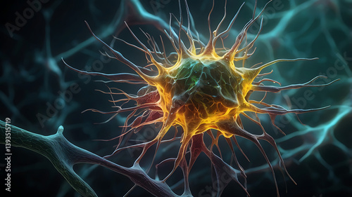 
A conceptual macro editorial image of a neurotoxin 