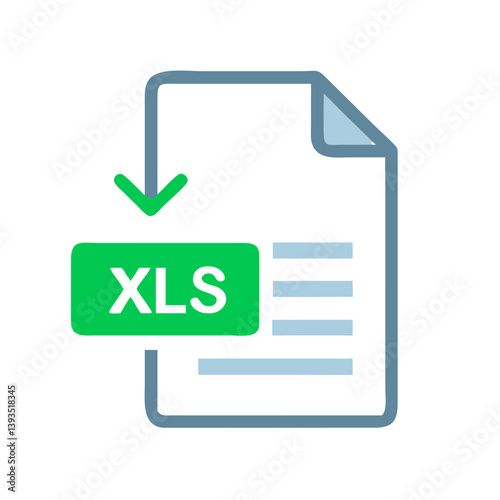 Download XLS File Icon Vector Design