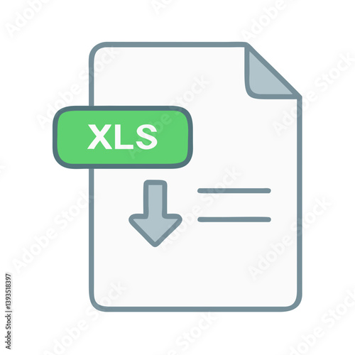 Download XLS File Icon Vector Design