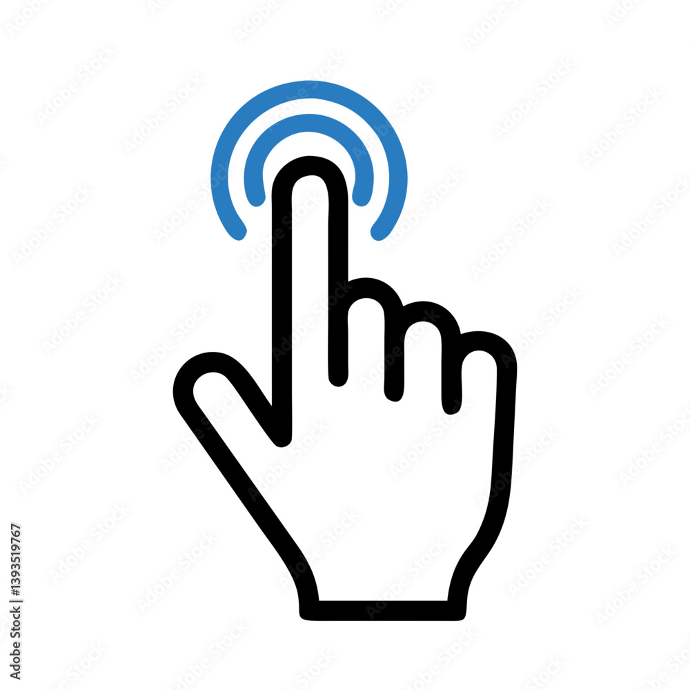 Hand Cursor Click Icon Vector Design Hand Cursor Click Icon Vector Design