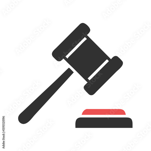 Judge Gavel Vector Icon Design