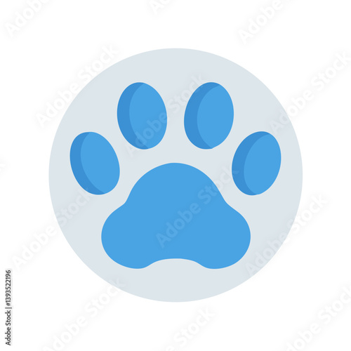 Cute Paw Print Vector Icon