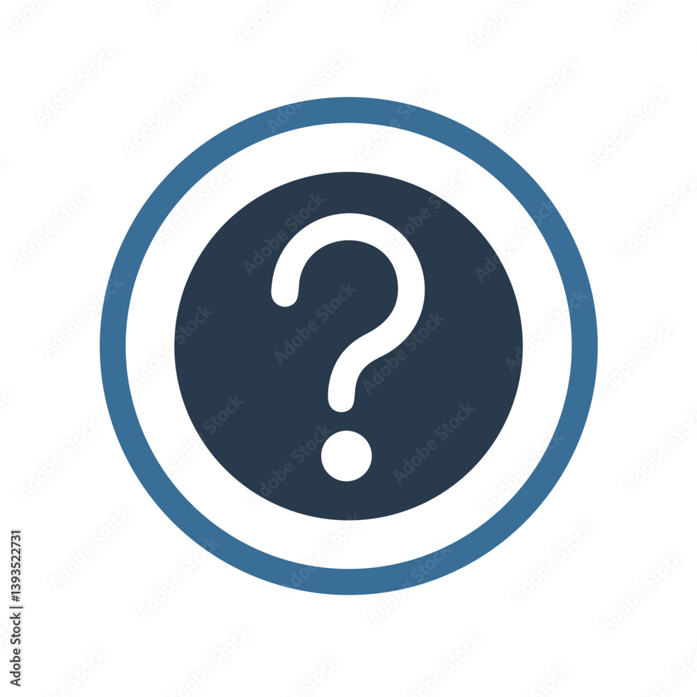 Question Icon Vector for Inquiry, Curiosity, and Help Concepts Question Icon Vector for Inquiry, Curiosity, and Help Concepts