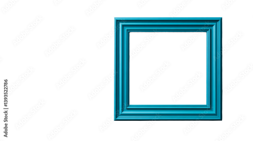 Elegant Aqua Picture Frame on Black Background, cut out transparent Elegant Aqua Picture Frame on Black Background, cut out transparent