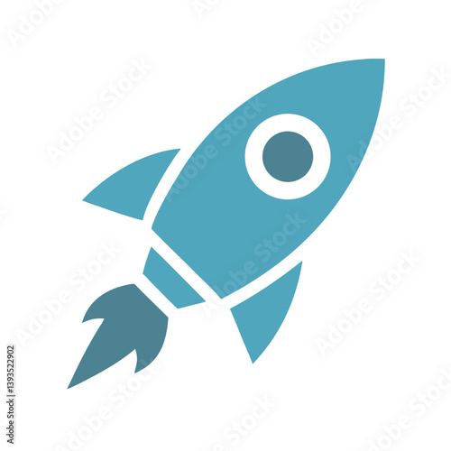Rocket Icon Vector for Space, Exploration, and Technology Concepts

