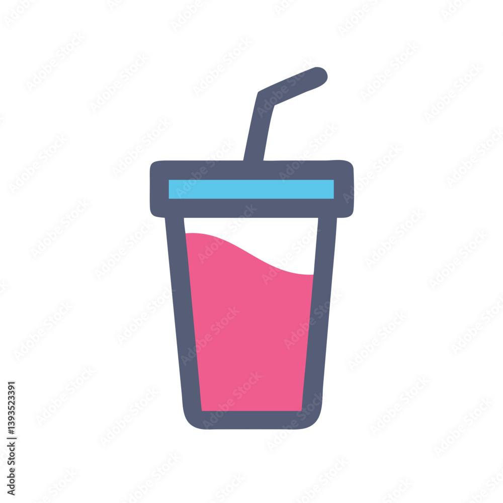 Soft Drink Icon Vector for Beverage, Refreshment, and Soda Concepts Soft Drink Icon Vector for Beverage, Refreshment, and Soda Concepts