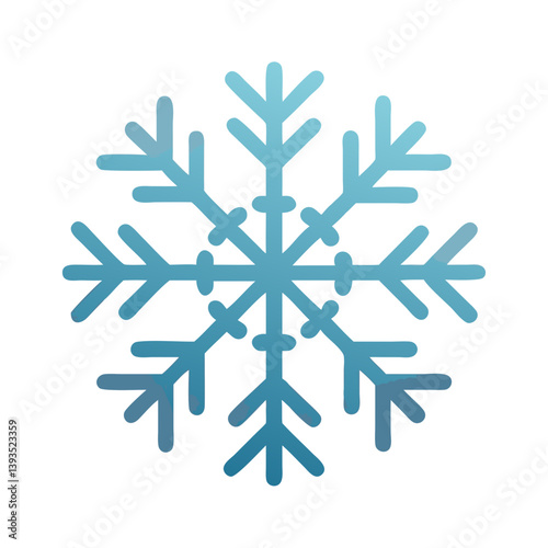 Snowflake Icon Vector for Winter, Cold, and Seasonal Concepts

