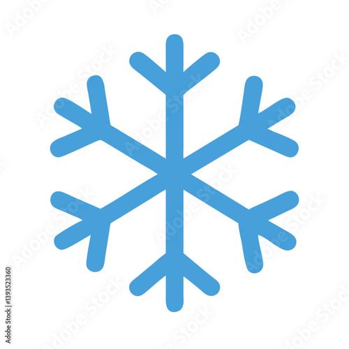 Snowflake Icon Vector for Winter, Cold, and Seasonal Concepts

