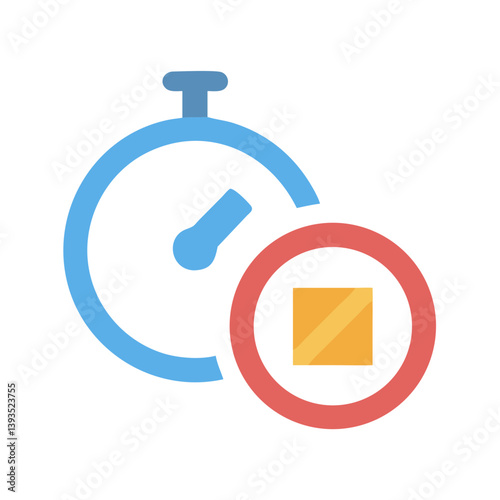 Stopwatch Sign Icon Vector for Timing, Measurement, and Precision Concepts
