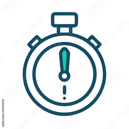 Stopwatch Sign Icon Vector for Timing, Measurement, and Precision Concepts