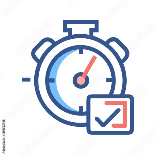 Stopwatch Sign Icon Vector for Timing, Measurement, and Precision Concepts