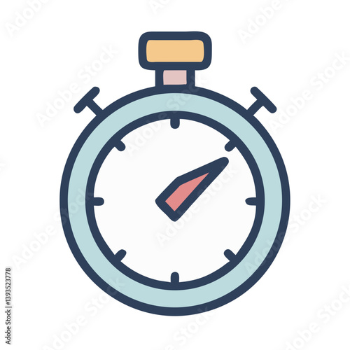 Stopwatch Sign Icon Vector for Timing, Measurement, and Precision Concepts
