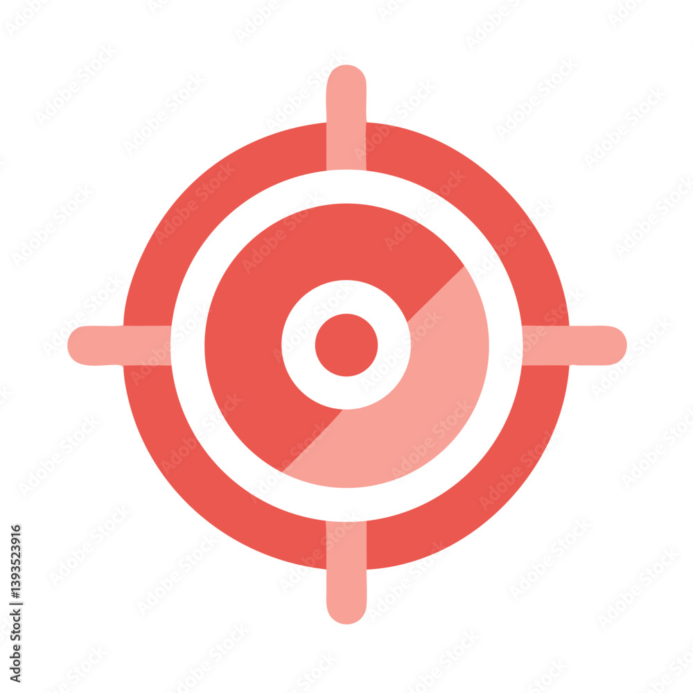 Target Icon Vector for Goals, Aim, and Precision Concepts