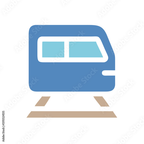 Train Icon Vector for Transportation, Rail Travel, and Commuting Systems