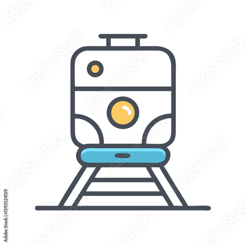 Train Icon Vector for Transportation, Rail Travel, and Commuting Systems