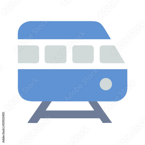 Train Icon Vector for Transportation, Rail Travel, and Commuting Systems