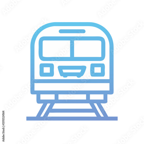 Train Icon Vector for Transportation, Rail Travel, and Commuting Systems