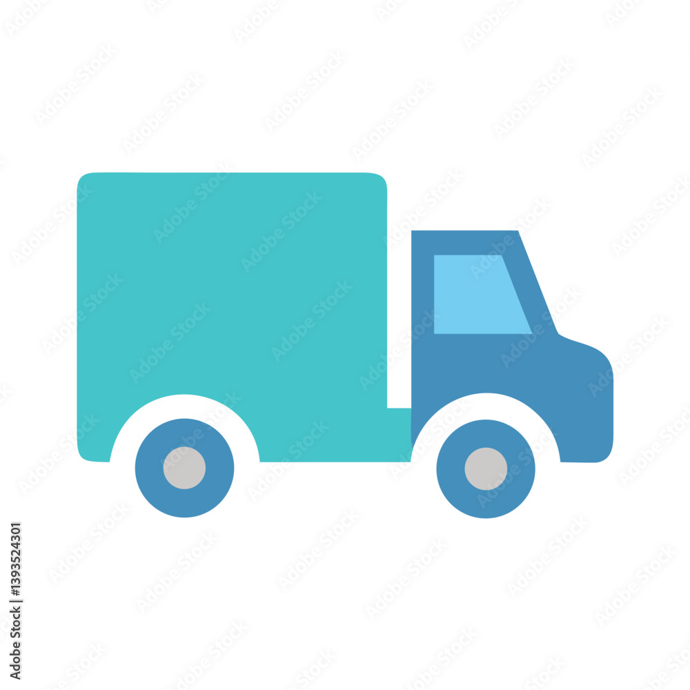 Fototapeta premium Truck Delivery Icon Vector for Logistics, Shipping, and Transportation Services