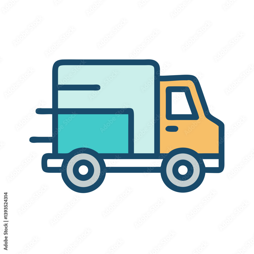 Truck Delivery Icon Vector for Logistics, Shipping, and Transportation Services Truck Delivery Icon Vector for Logistics, Shipping, and Transportation Services