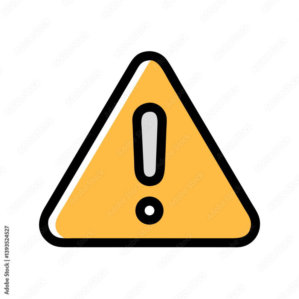 Warning Icon Vector for Alert, Caution, and Safety Sign Applications Warning Icon Vector for Alert, Caution, and Safety Sign Applications
