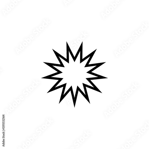 Black star icon. Black star png.