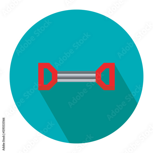 Resistance band icon, fitness gym tool equipment, healthy lifestyle flat icon vector design illustration. 