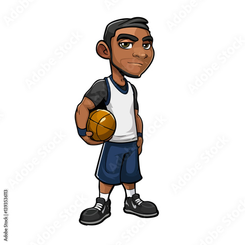 VECTOR ILLUSTRATION OF A BASKETBALL PLAYER