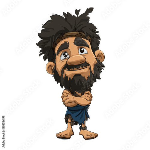 VECTOR ILLUSTRATION OF A CAVEMAN