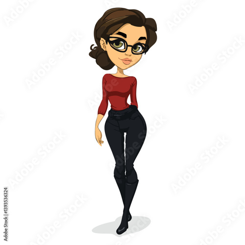 VECTOR ILLUSTRATION OF A FASHIONISTA