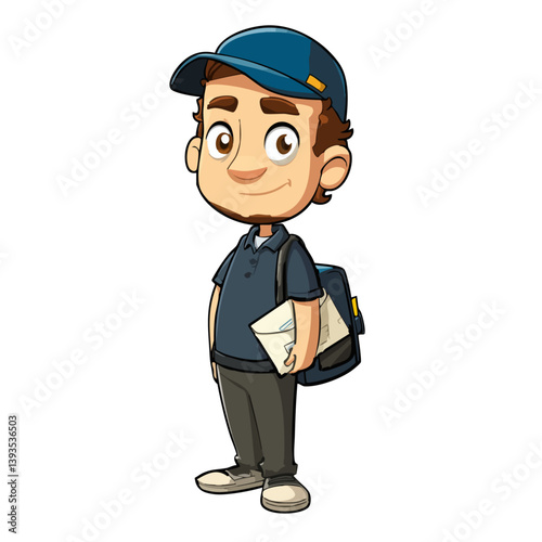 VECTOR ILLUSTRATION OF A MAIL CARRIER