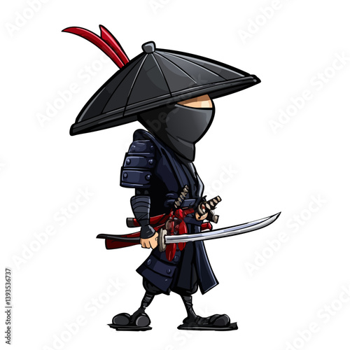 VECTOR ILLUSTRATION OF A SAMURAI