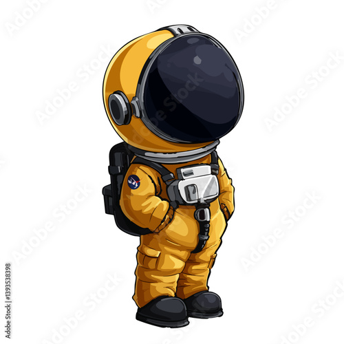VECTOR ILLUSTRATION OF A SPACE EXPLORER