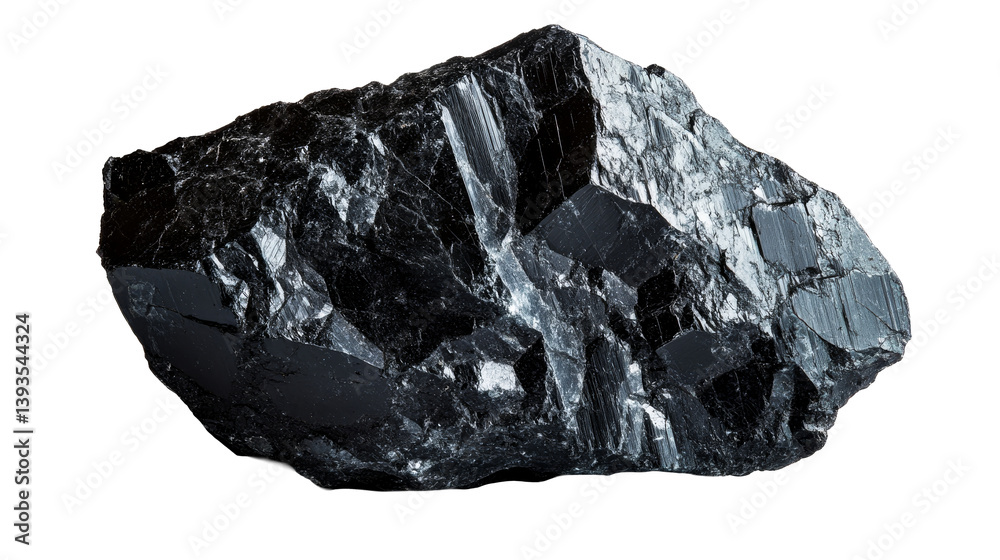 Black shiny stone with sharp edges, crystal, cut out transparent Black shiny stone with sharp edges, crystal, cut out transparent