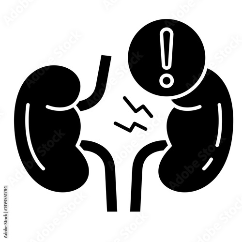 Kidney Failure solid Glyph Icon