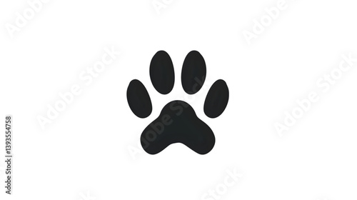 dog or cat paw print flat icon isolated on transparent background perfect for animal apps pet websites and veterinary branding