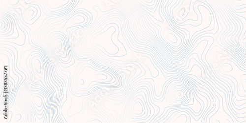 Amazing topography. Actual topographic map in green tones, seamless design, curious tileable pattern. Vector illustration.