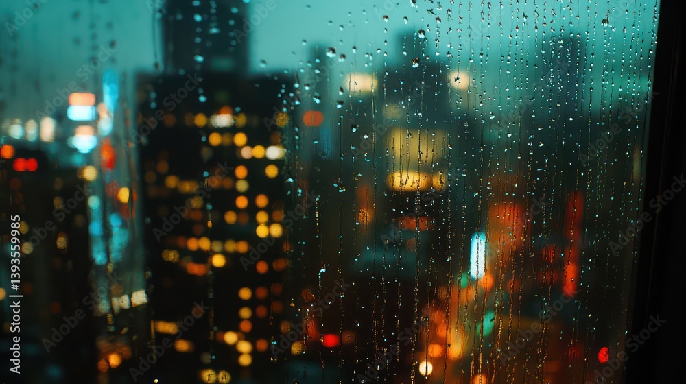 Obraz premium Urban night cityscape illustration