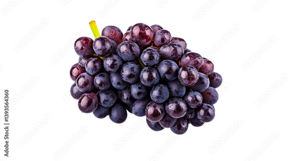 Fresh ripe grape bunch, isolated fruit food closeup, cut out transparent Fresh ripe grape bunch, isolated fruit food closeup, cut out transparent