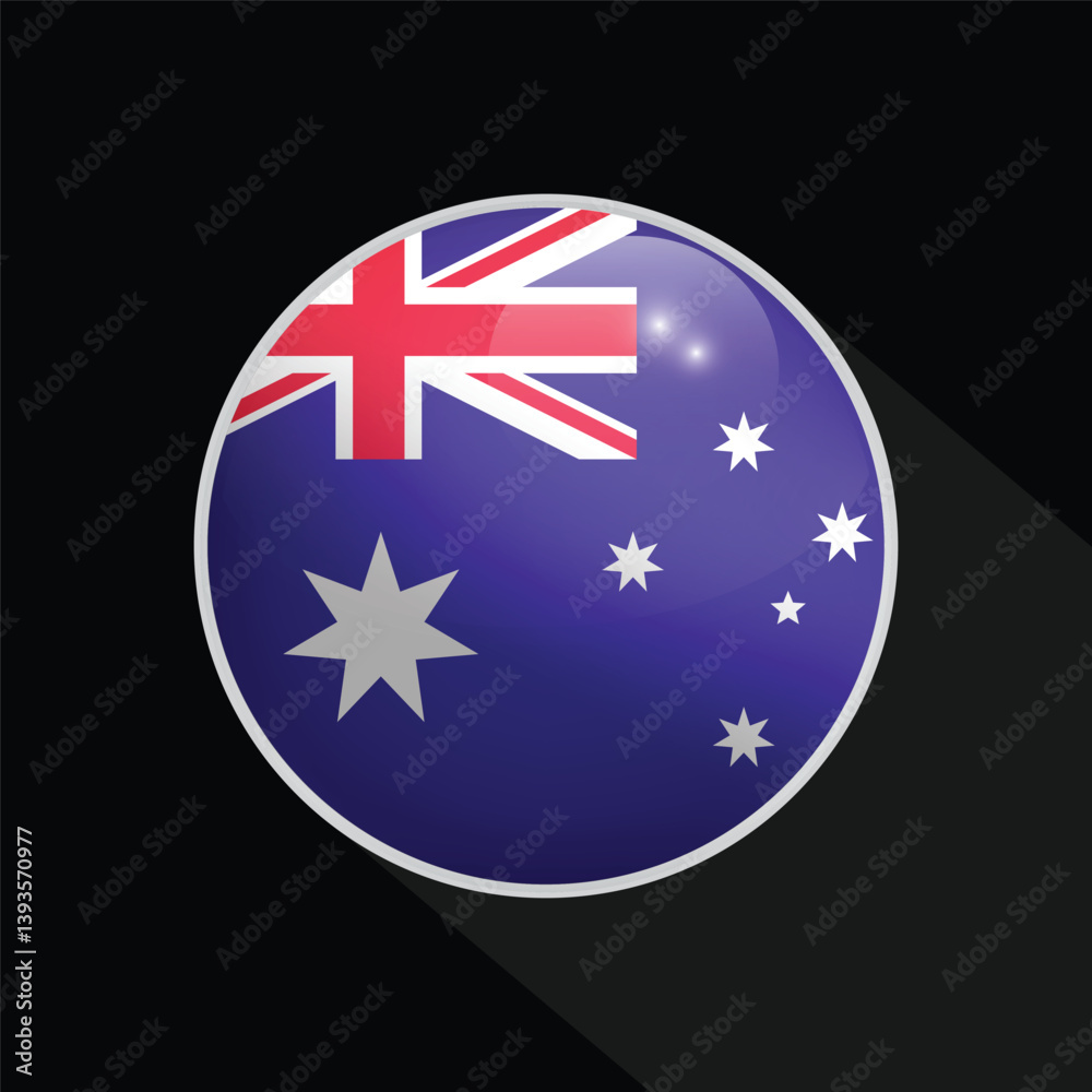 Australia Glossy Circle Flag icon Australia Glossy Circle Flag icon