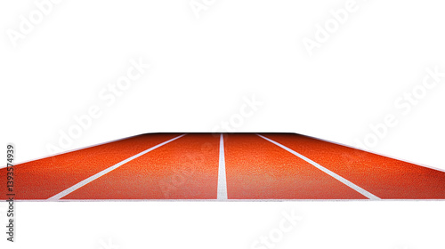 Obraz na płótnie Straight lanes of orange track on transparent background isolated view w salonie