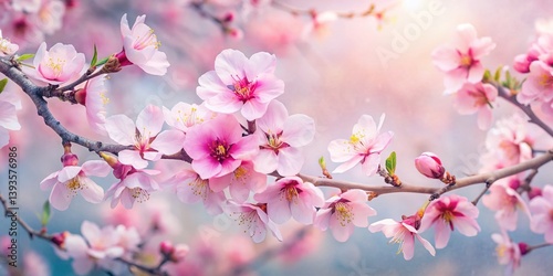 Delicate Pink Almond Blossoms A Watercolor Spring Floral Illustration Isolated on White Perfect for SpringThemed
