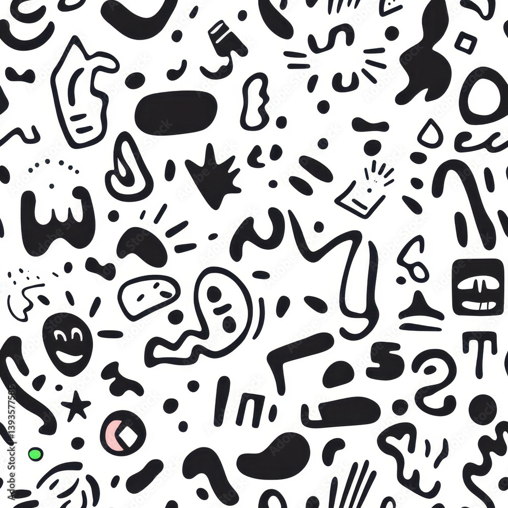 Explore a vibrant, abstract doodle pattern with intricate details and a surreal color palette for a unique artistic touch. Explore a vibrant, abstract doodle pattern with intricate details and a surreal color palette for a unique artistic touch.