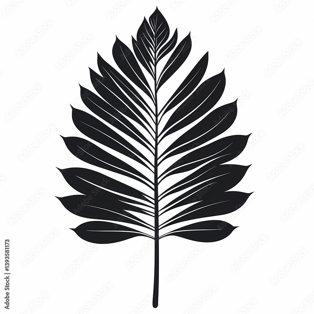 Abstract Silhouette of Tropical Palm Leaves: Eco-Friendly Botanical Design for Tranquil Home Decor and Minimalist Landscaping Abstract Silhouette of Tropical Palm Leaves: Eco-Friendly Botanical Design for Tranquil Home Decor and Minimalist Landscaping